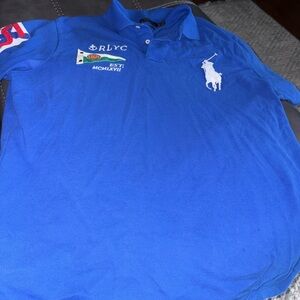 Polo by Ralph Lauren Royal Blue Custom Fit Shirt size xl